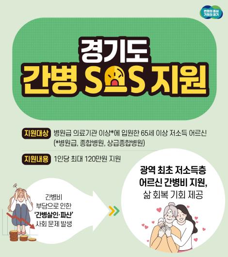 경기도, 2025년부터 연간 최대 120만 원 간병비 지원 사업 추진